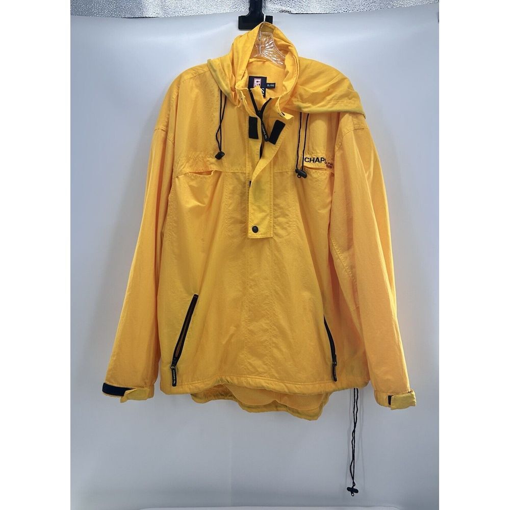 Vintage‎ Chaps Ralph Lauren Windbreaker Jacket Men's XL Anorak Rain 1/2 Yellow